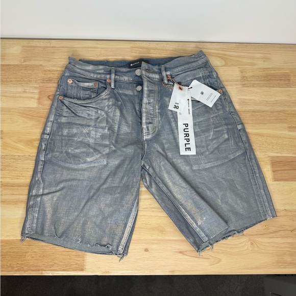 Men's Gray Denim Shorts - Picture 1 of 2